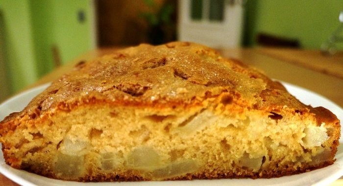Ароматный пирог с грушами