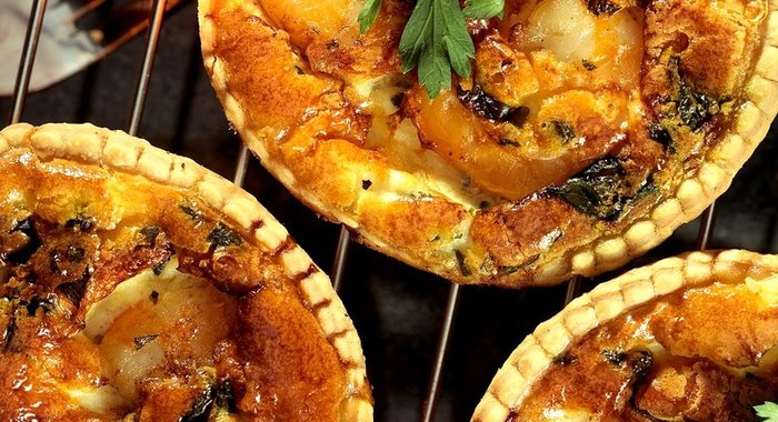 Киш с креветками