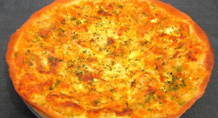 Пирог с грибами и картофелем