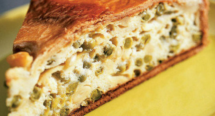 Пирог с зеленым горошком