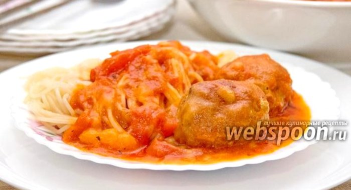 Тефтели с овощами в томатно-мандариновом соусе