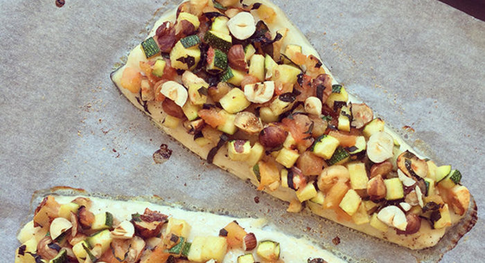 Филе речной форели с овощами и фундуком