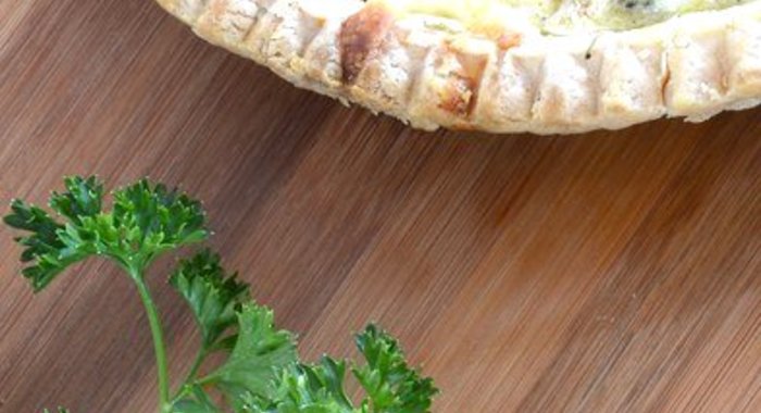 Киш из цукини с беконом