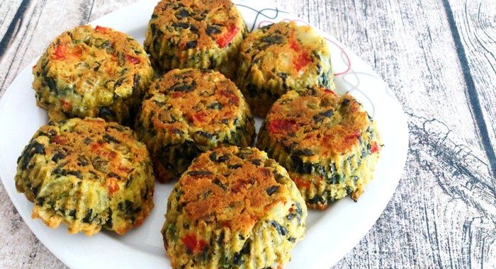 Маффины со шпинатом