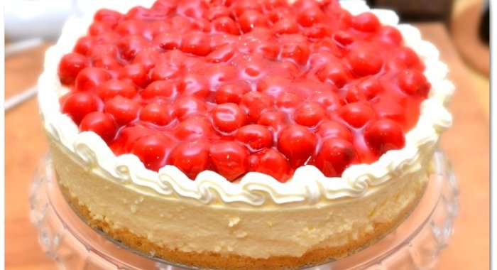 Вишневый чизкейк без выпечки