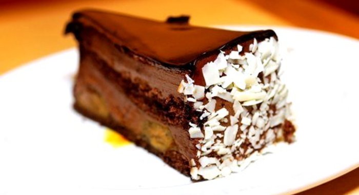 Шоколадно-банановый пирог