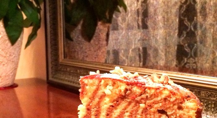 Полосатый пирог для ленивых