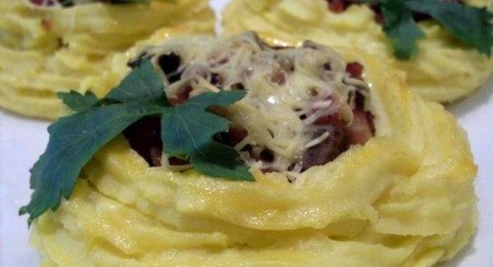 Корзиночки с грибным фаршем