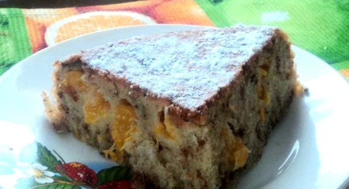 Пирог с мандаринами в мультиварке