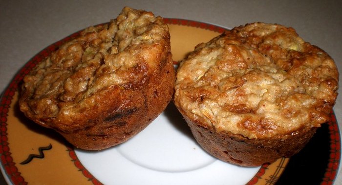 Яблочно-кабачковые маффины