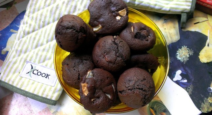 Яблочные кексы с льняной мукой