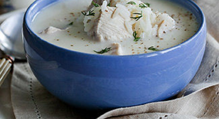 Авголемоно, греческий куриный суп в мультиварке