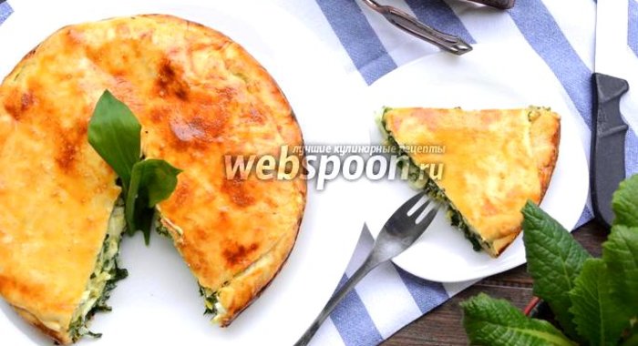 Пирог с черемшой и яйцами