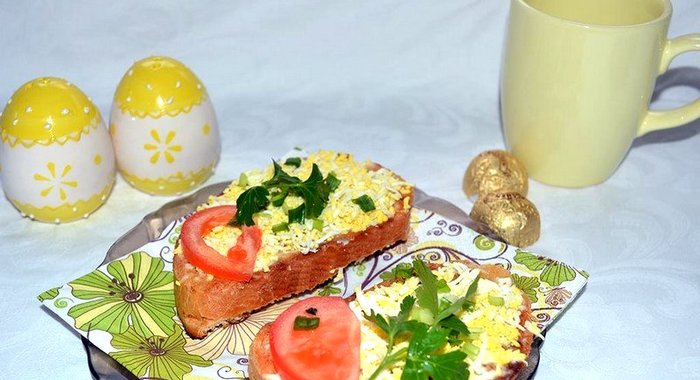 Гренки по-домашнему с яйцом