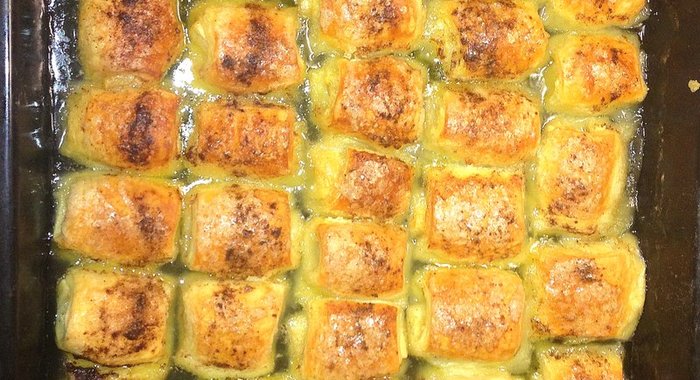 Слойки с яблоками и спрайтом