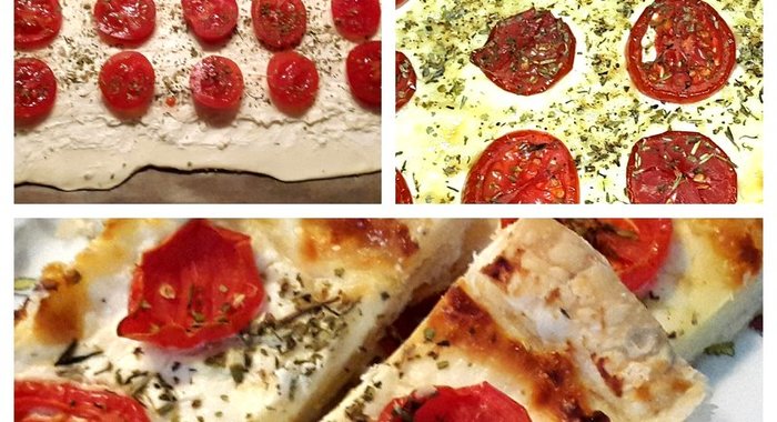 Тарт с помидорами и сливочным сыром