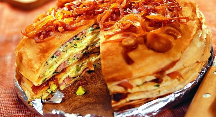 Блинчатый пирог закусочный