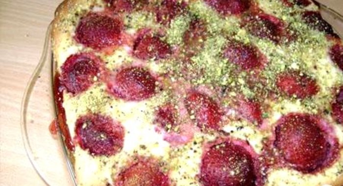 Творожник с клубникой