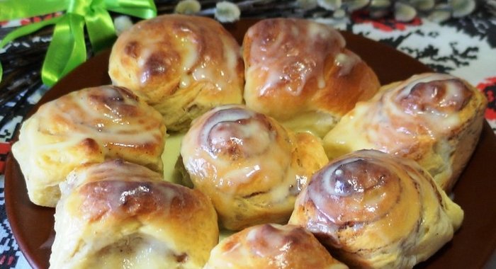 Булочки с корицей, творогом и маскарпоне