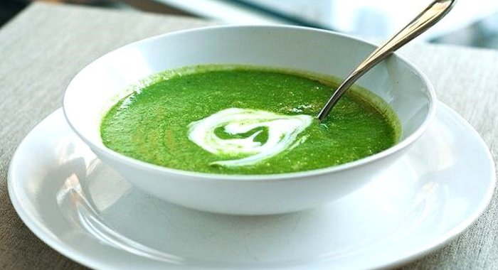 Легкий суп-пюре из шпината