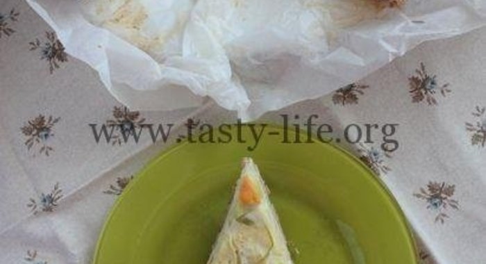 Пирог с овощными лепестками