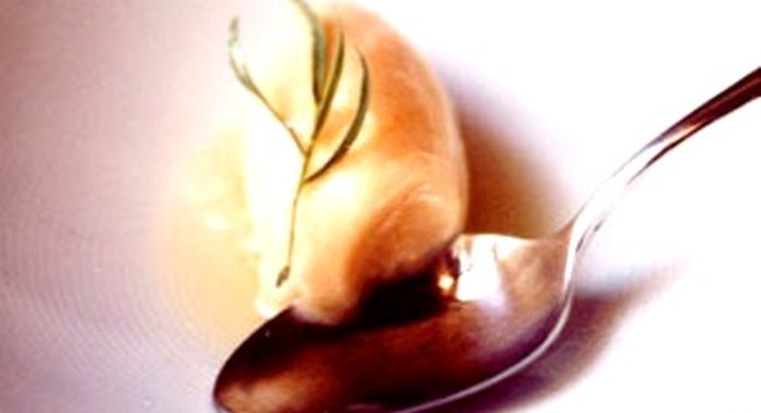 Сорбе из дыни с лимонной гранитой