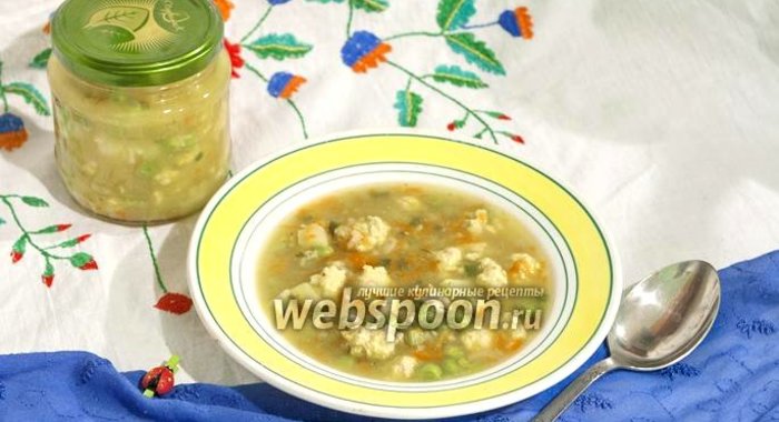 Суп с фрикадельками детский