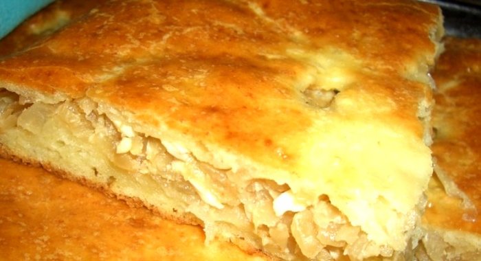 Пирог с капустой из творожного теста