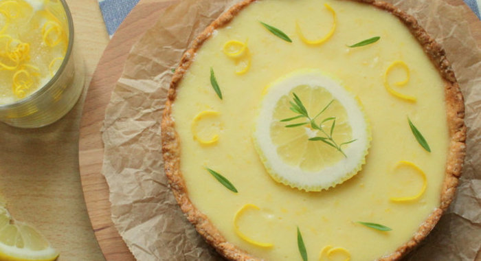 Лимонный тарт с миндалем