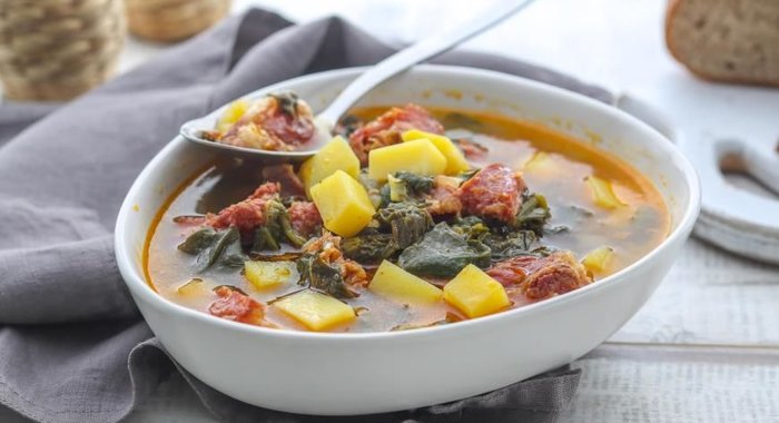 Хорватский суп с молодой зеленью