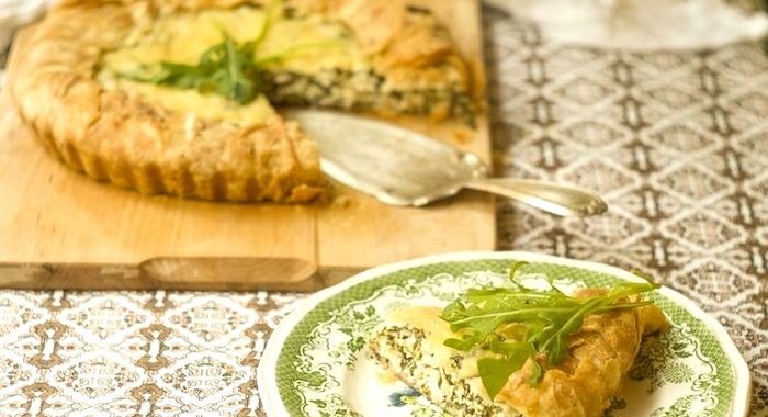 Пирог с рукколой