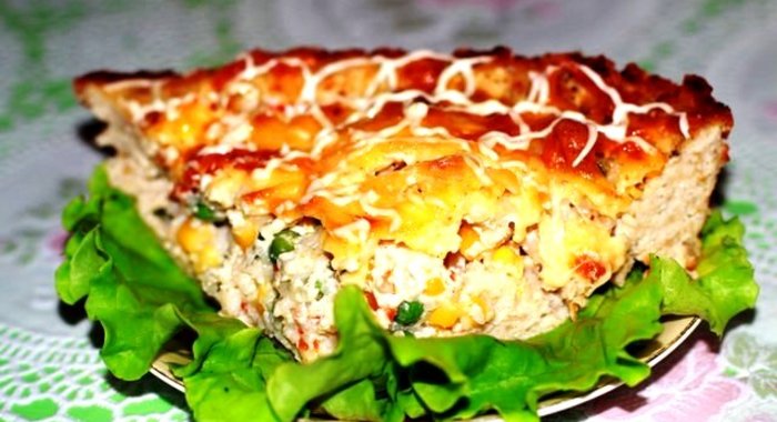 Куриный пирог с гавайской смесью