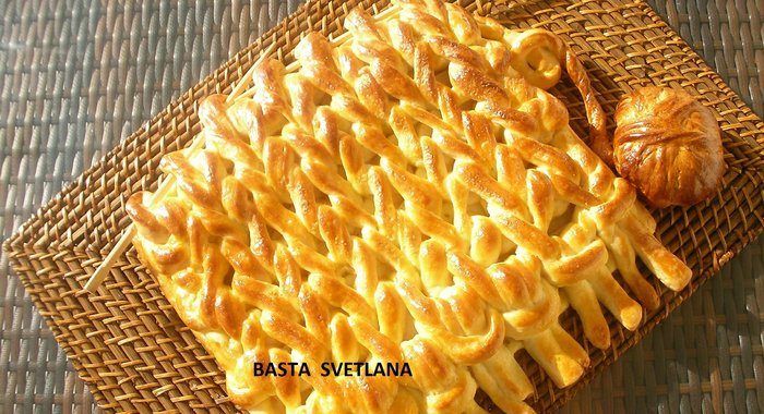Яблочный пирог Бабушкин шарфик из хрущёвского теста