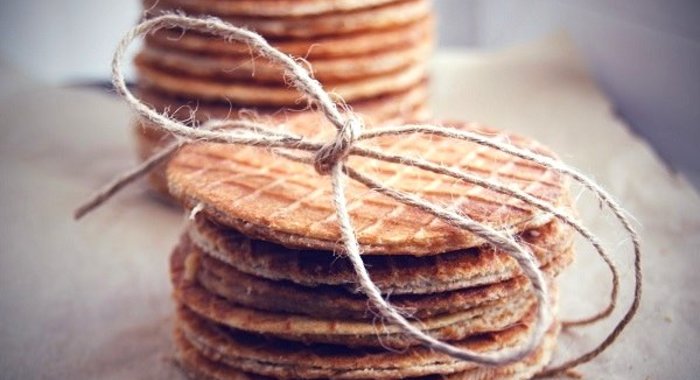 Голландские вафли с карамелью