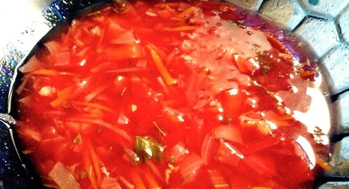 Овощной суп с курицей