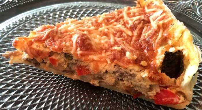 Киш с маслятами