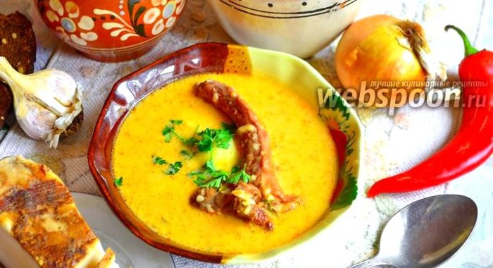 Пидбывани крумпли с копчёными рёбрами