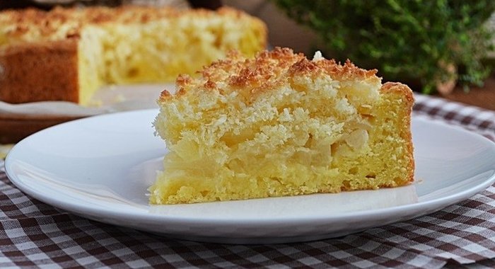 Творожный пирог с ананасами