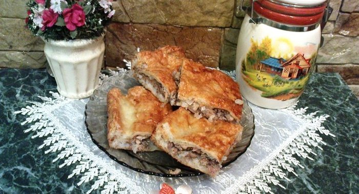 Рыбный пирог из сайры