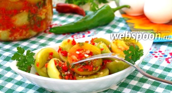 Закуска из зелёных помидоров на зиму