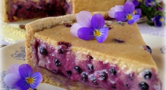 Кофейный пирог с черникой