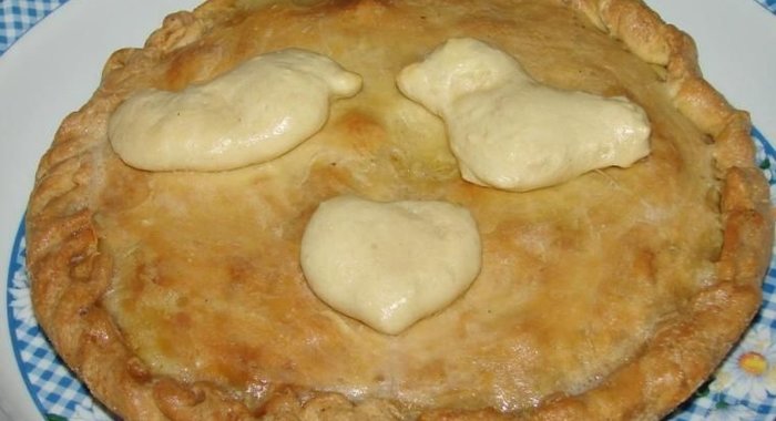 Пирог курник с грибами