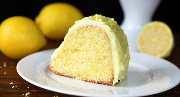Лимонный пирог с глазурью