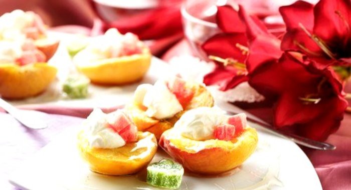 Печеные персики