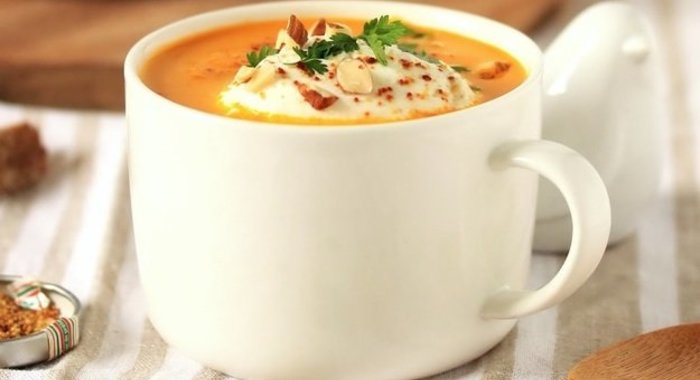 Тыквенный суп с рикоттой