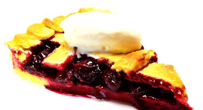 Вишневый пирог на песочном тесте