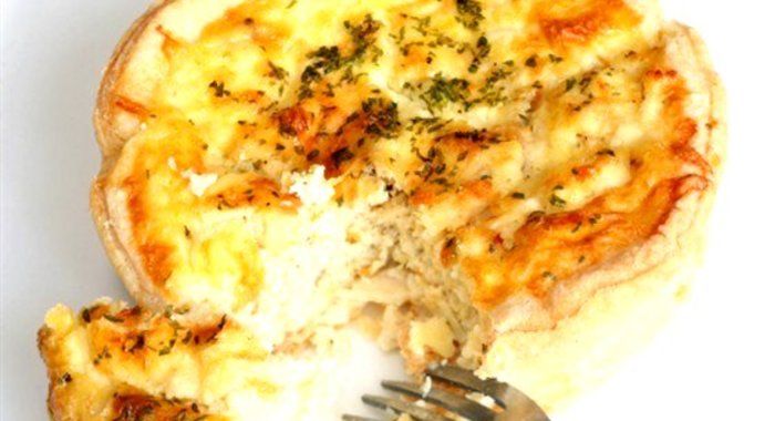 Пирог с копченой курицей и сладким перцем в микроволновой печи