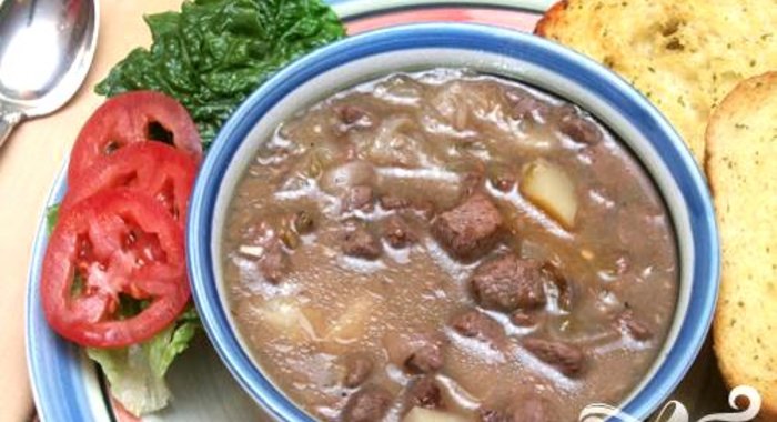 Суп с говядиной и зелёным чили