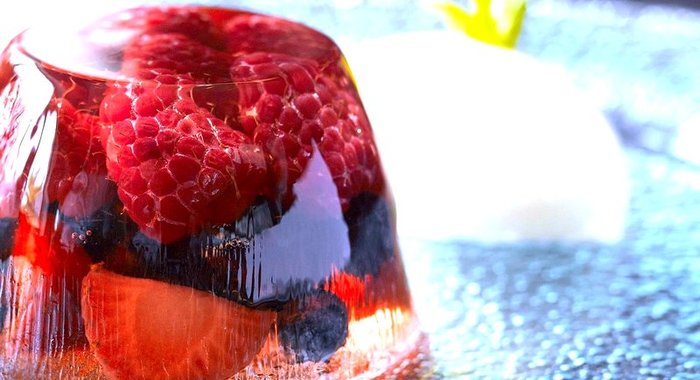 Желе из розового вина