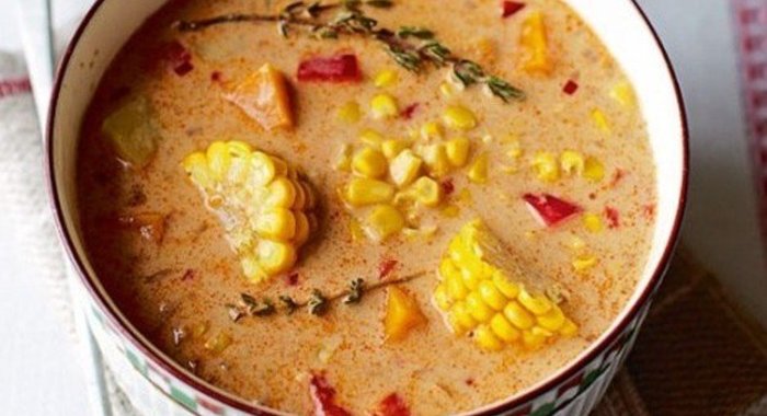 Ямайский острый кукурузный суп